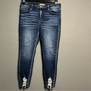 KanCan Signature Mid Rise Ankle Stretchy Skinny Jeans